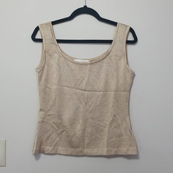 ST JOHN Basic Gold Thread Tank Top - Picture 3 of 8
